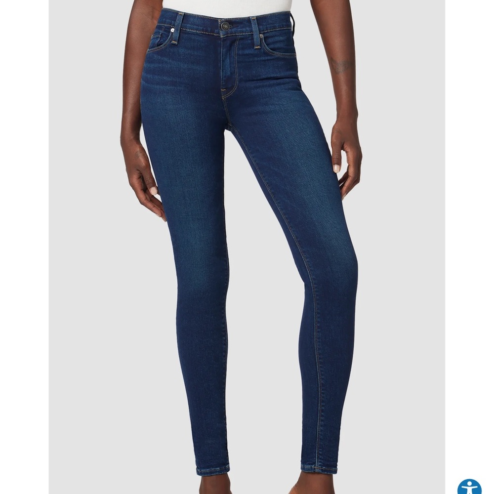 Hudson mid rise nico super skinny dark wash jeans size 28 DS